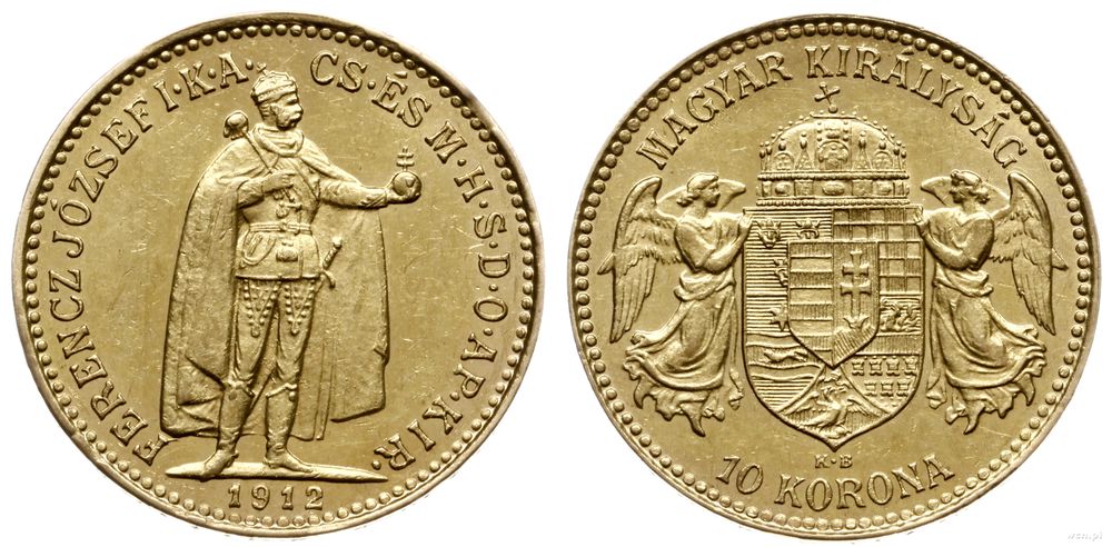 Węgry, 10 koron, 1912