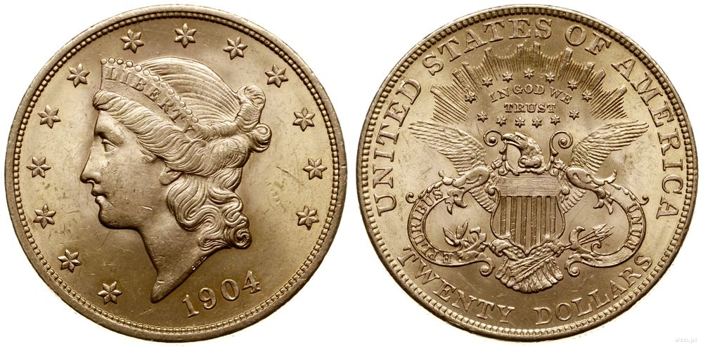 Stany Zjednoczone Ameryki (USA), 20 dolarów, 1904