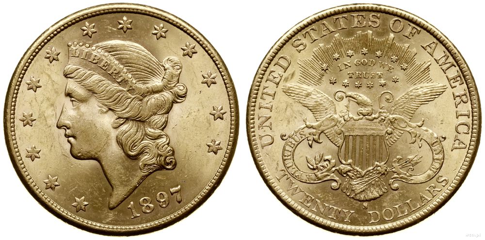 Stany Zjednoczone Ameryki (USA), 20 dolarów, 1897 / S