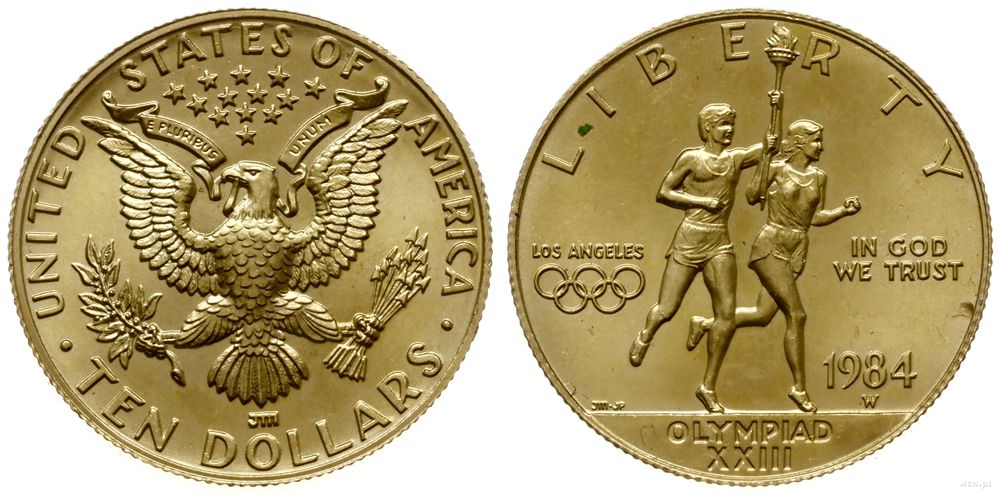 Stany Zjednoczone Ameryki (USA), 10 dolarów, 1984 W