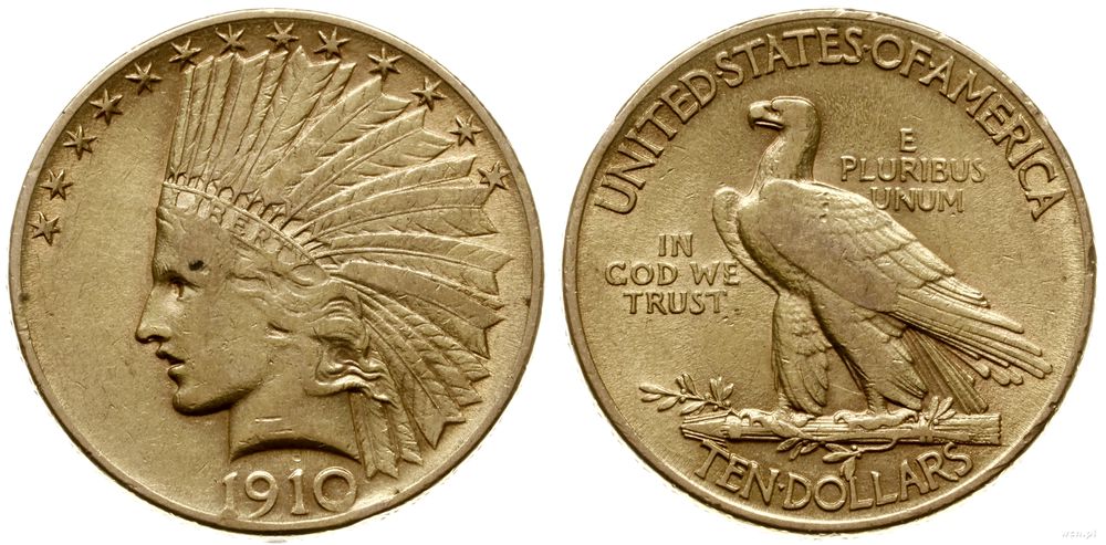 Stany Zjednoczone Ameryki (USA), 10 dolarów, 1910
