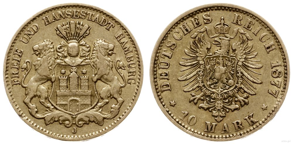 Niemcy, 10 marek, 1877 J