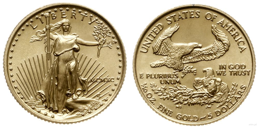 Stany Zjednoczone Ameryki (USA), 5 dolarów, 1990