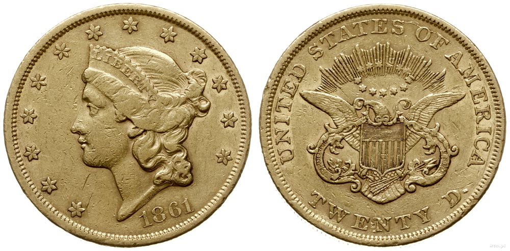 Stany Zjednoczone Ameryki (USA), 20 dolarów, 1861
