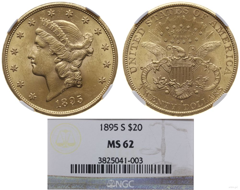 Stany Zjednoczone Ameryki (USA), 20 dolarów, 1895 S