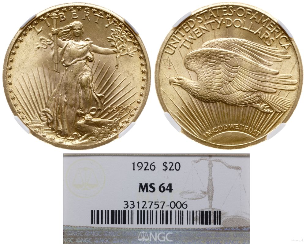 Stany Zjednoczone Ameryki (USA), 20 dolarów, 1926