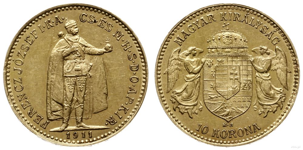 Węgry, 10 koron, 1911