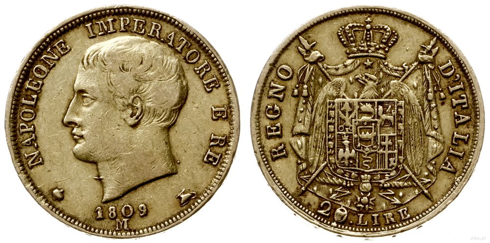 Włochy, 20 lirów, 1809
