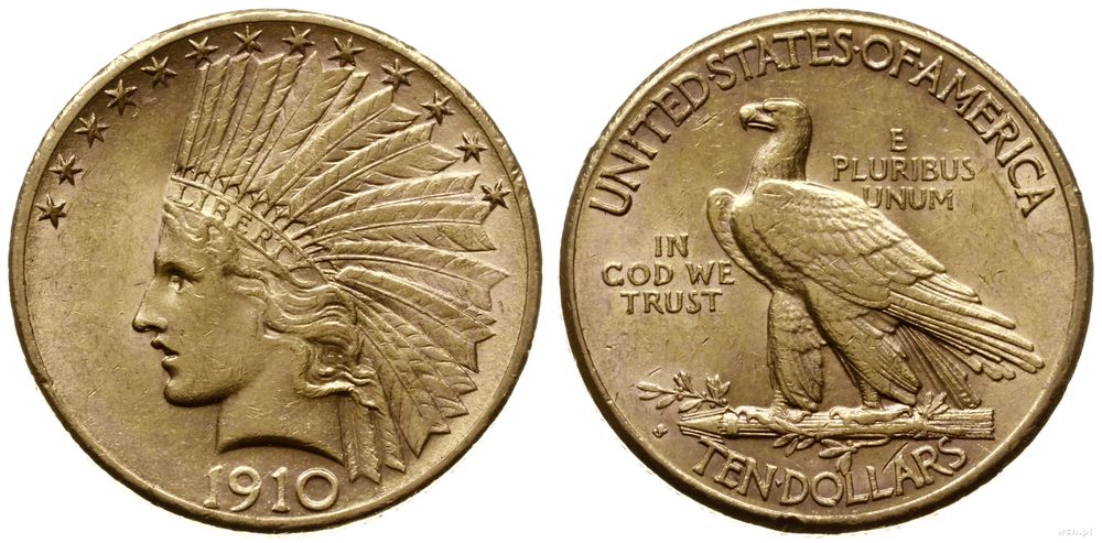 Stany Zjednoczone Ameryki (USA), 10 dolarów, 1910 S