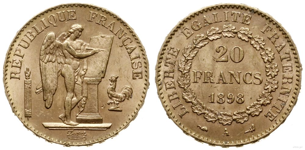 Francja, 20 franków, 1898 A