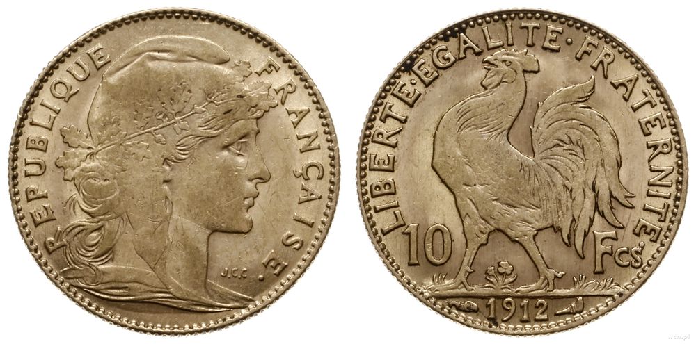 Francja, 10 franków, 1912