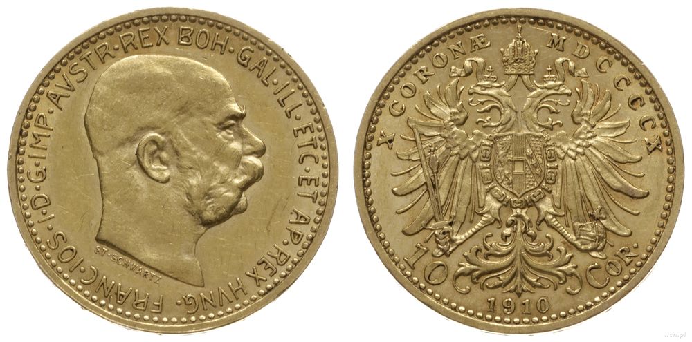 Austria, 10 koron, 1910