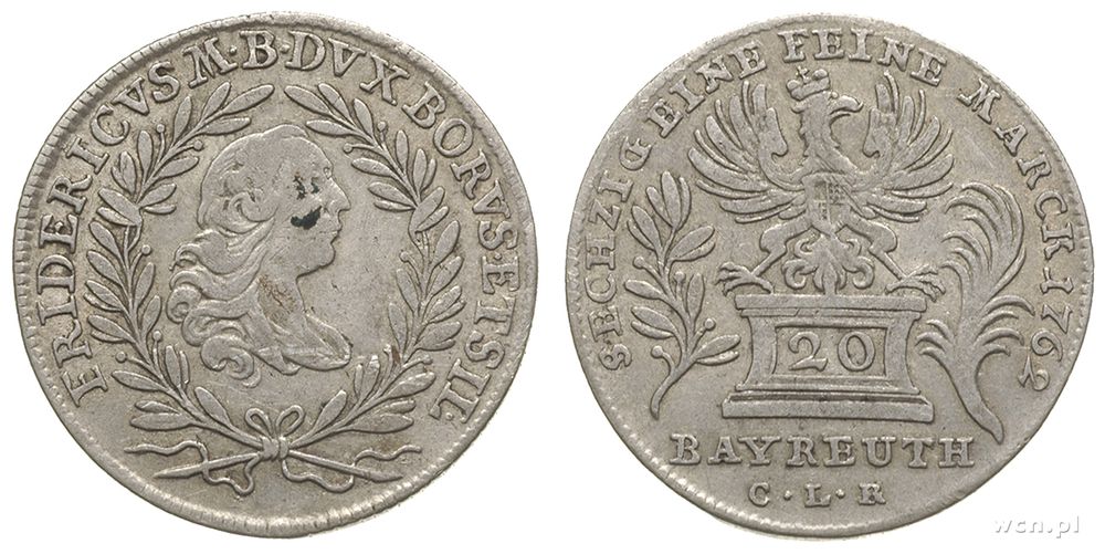 Niemcy, 20 krajcarów, 1762/A.S