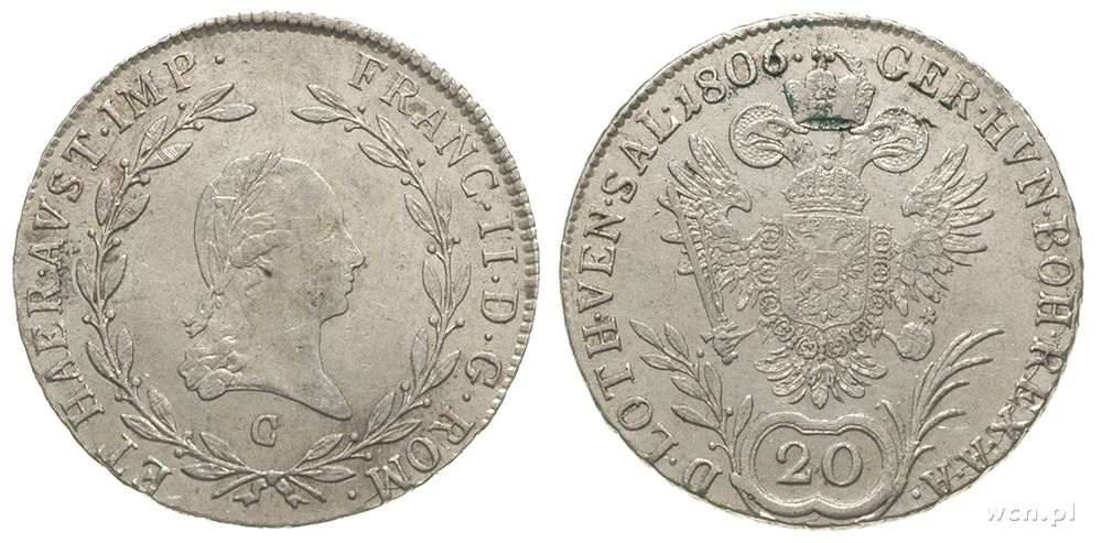 Austria, 20 krajcarów, 1806/C