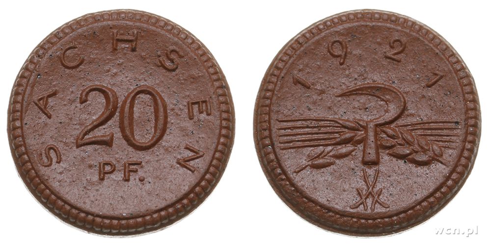 Monety zastępcze, 20 fenigów, 1921