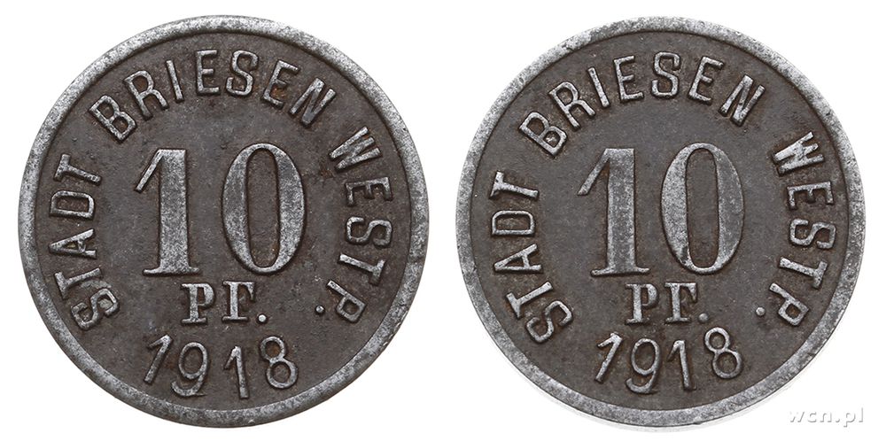 Prusy Zachodnie, 10 fenigów, 1918