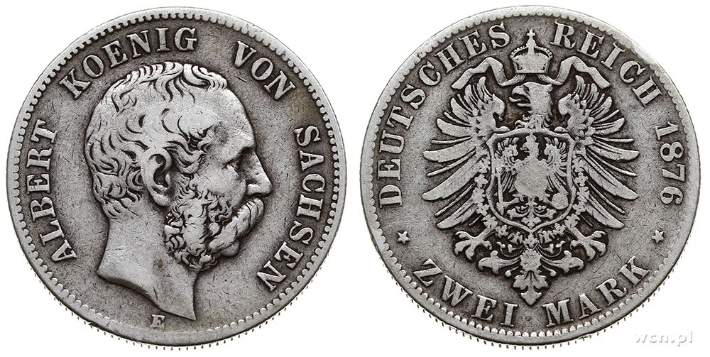 Niemcy, 2 marki, 1876/E