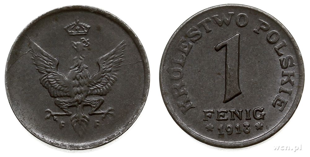 Polska, 1 fenig, 1918
