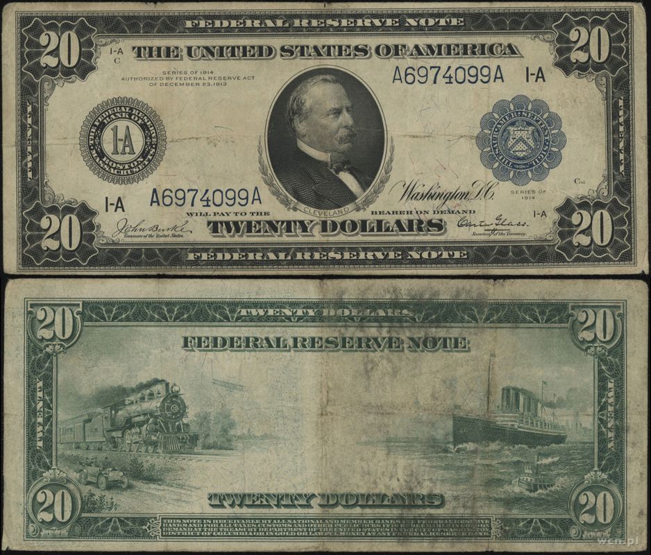 USA, 20 dolarów, 1914