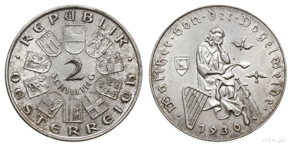 Austria, 2 szylingi, 1930