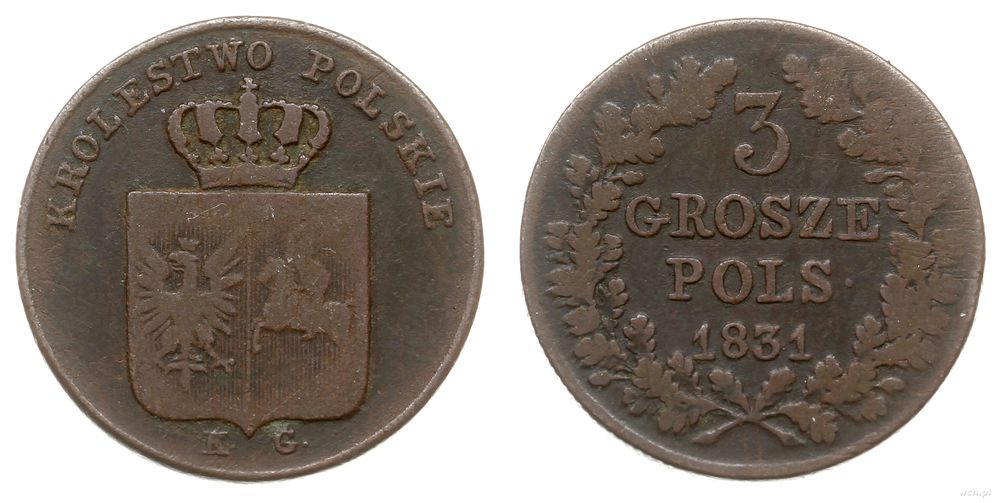 Polska, 3 grosze, 1831/K-G