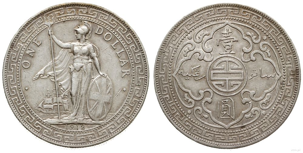 Wielka Brytania, trade dollar, 1912 B