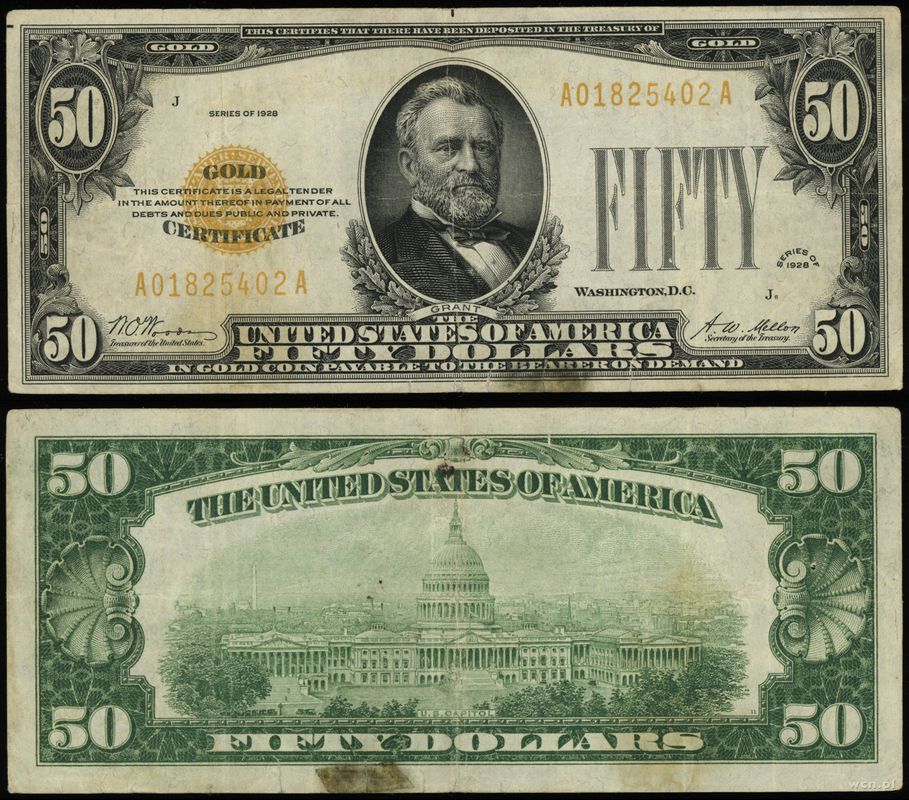 Stany Zjednoczone Ameryki (USA), 50 dolarów, 1928