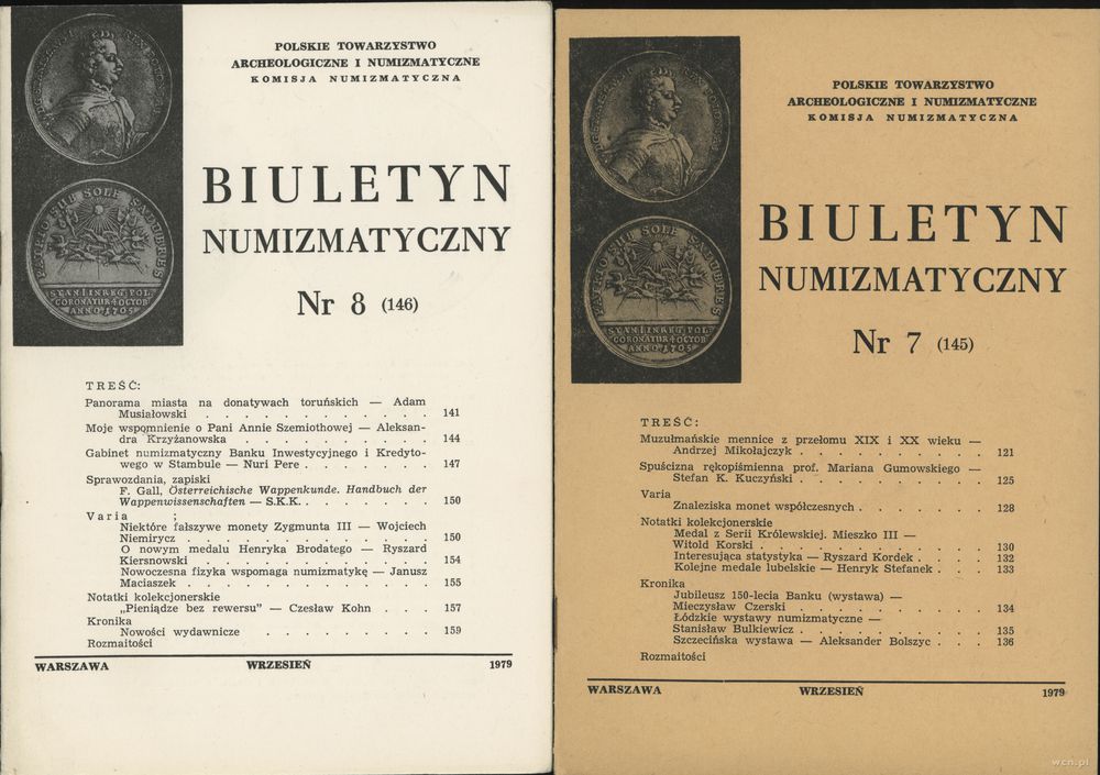 czasopisma, zestaw Biuletynów Numizmatycznych, 1979