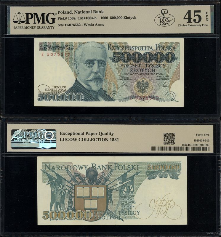 Polska, 500.000 złotych, 20.04.1990