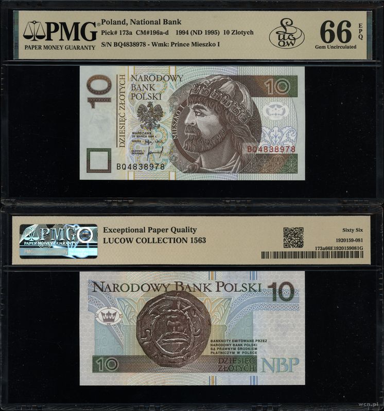 Polska, 10 złotych, 25.03.1994