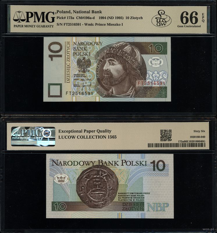 Polska, 10 złotych, 25.03.1994