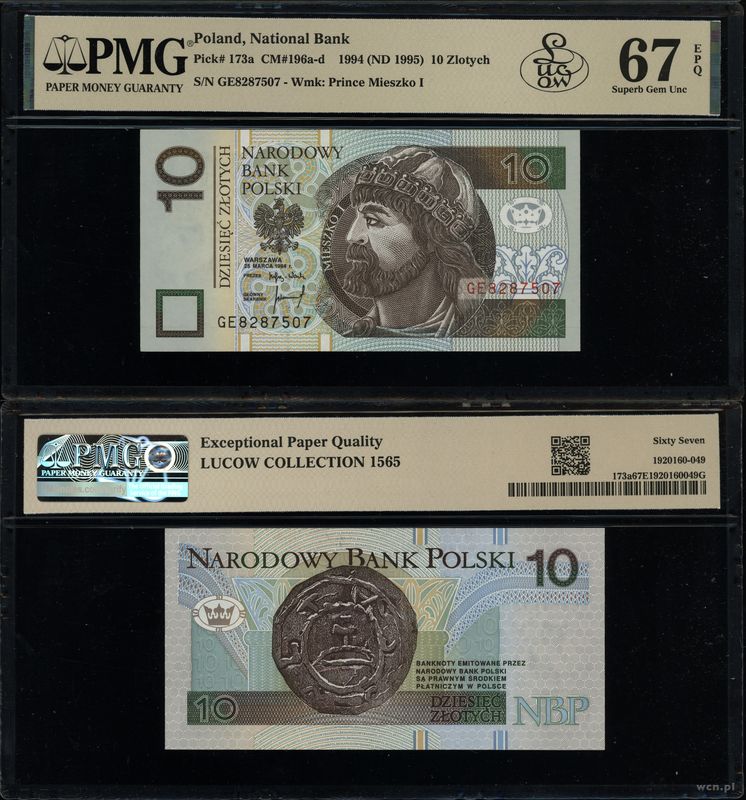 Polska, 10 złotych, 25.03.1994