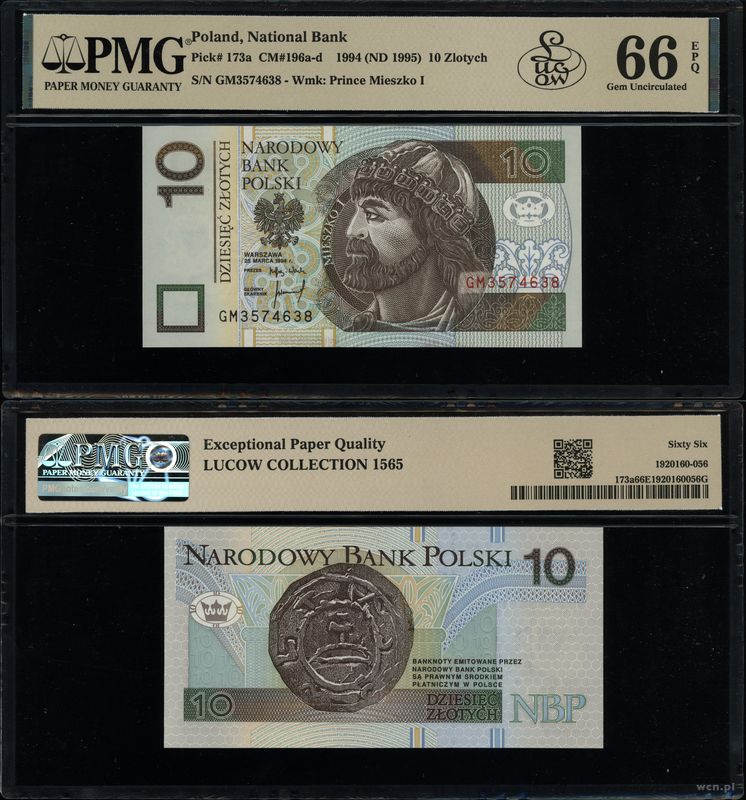 Polska, 10 złotych, 25.03.1994