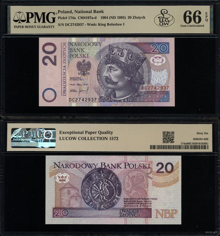 Polska, 20 złotych, 25.03.1994