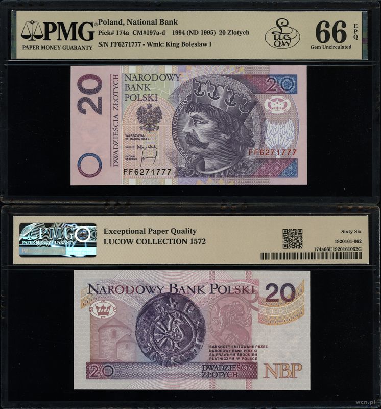 Polska, 20 złotych, 25.03.1994