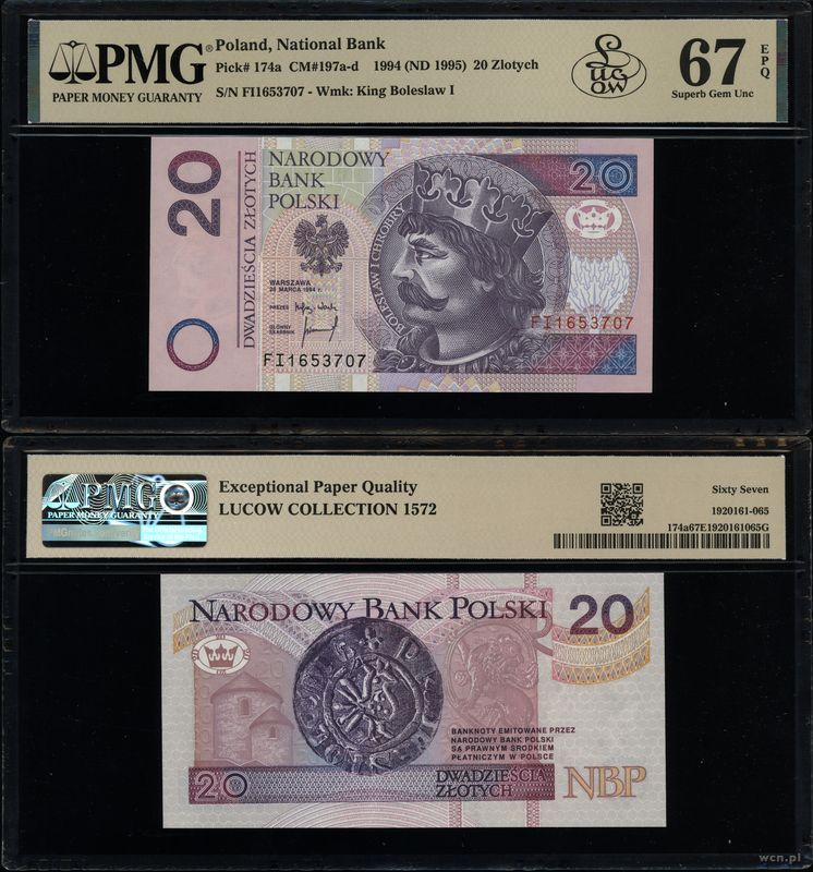 Polska, 20 złotych, 25.03.1994