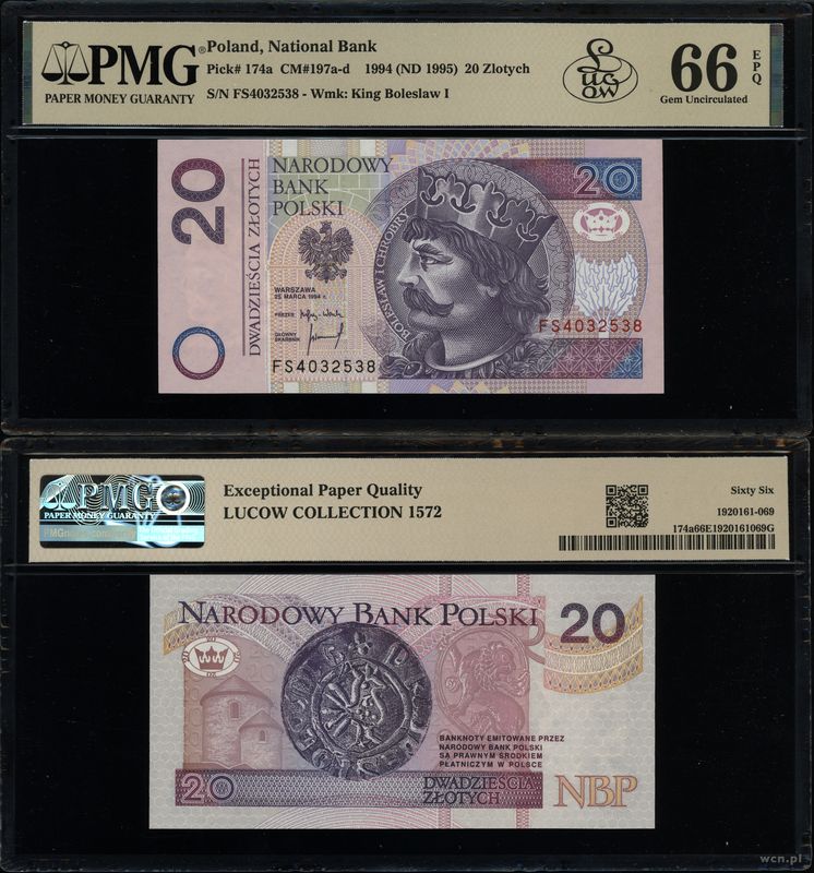 Polska, 20 złotych, 25.03.1994