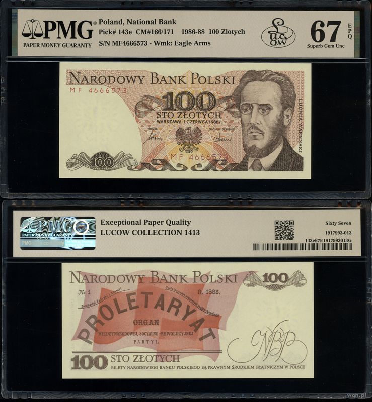 Polska, 100 złotych, 1.06.1986