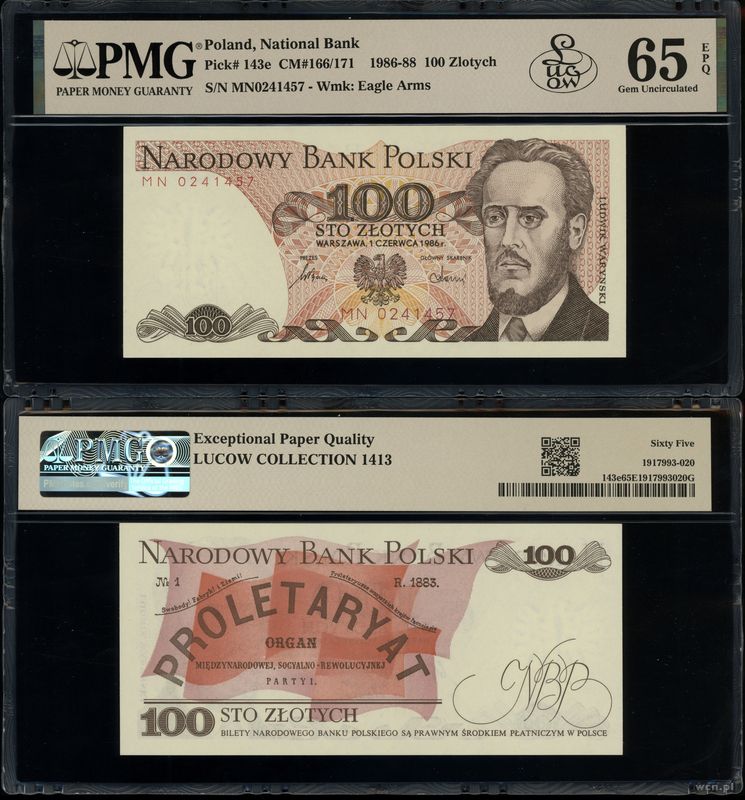 Polska, 100 złotych, 1.06.1986