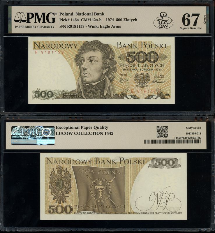 Polska, 500 złotych, 16.12.1974