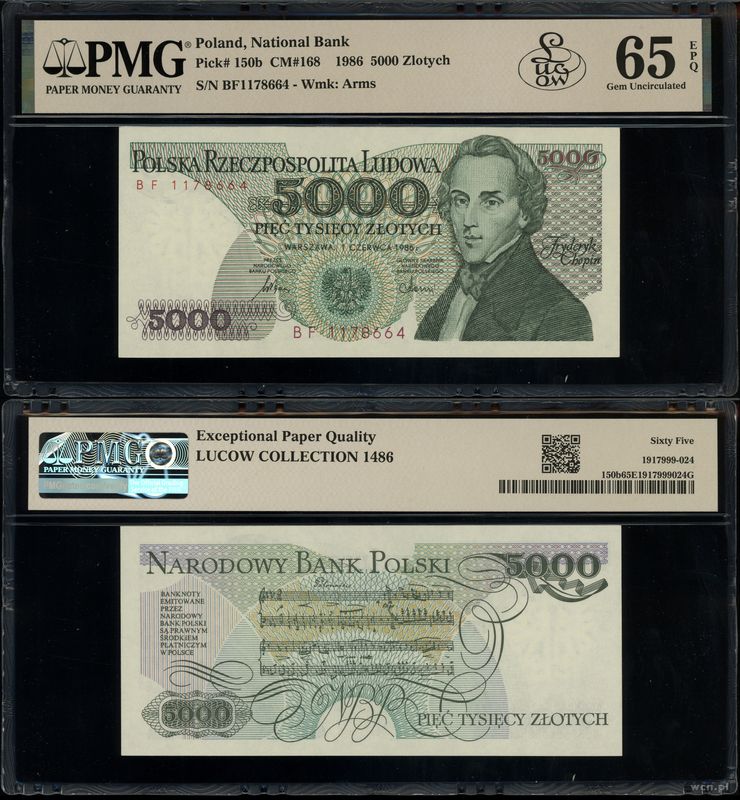 Polska, 5.000 złotych, 1.06.1986