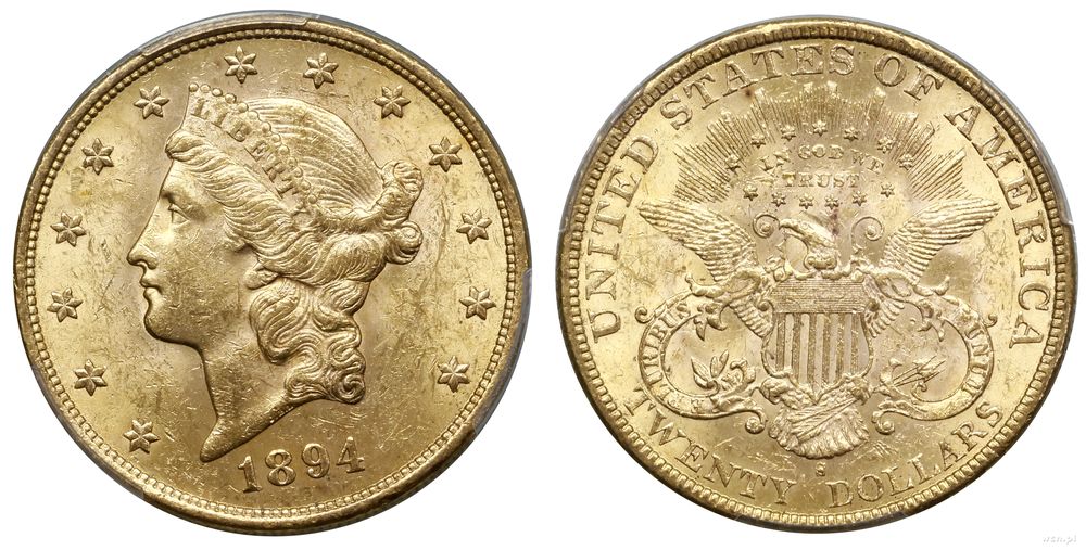 Stany Zjednoczone Ameryki (USA), 20 dolarów, 1894 S