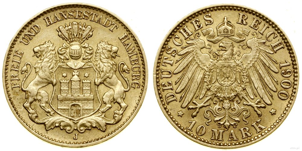Niemcy, 10 marek, 1900 J