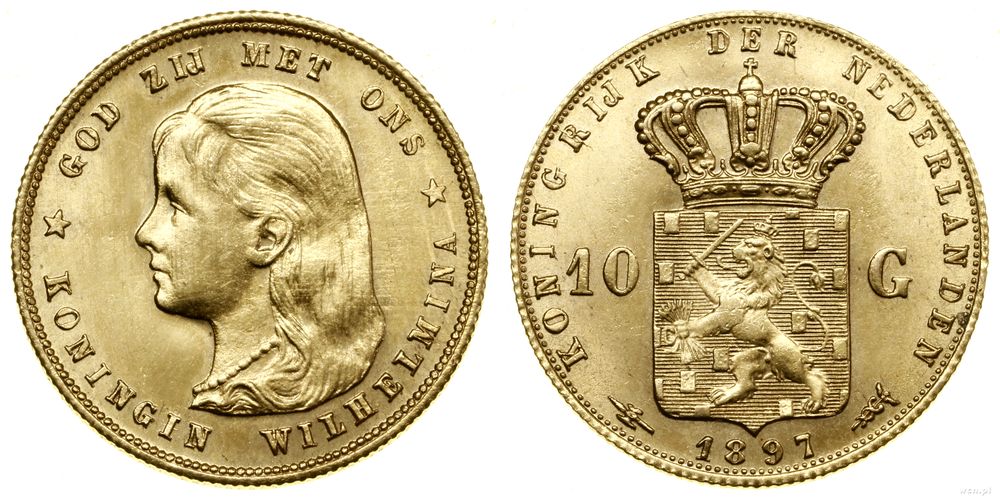 Niderlandy, 10 guldenów, 1897