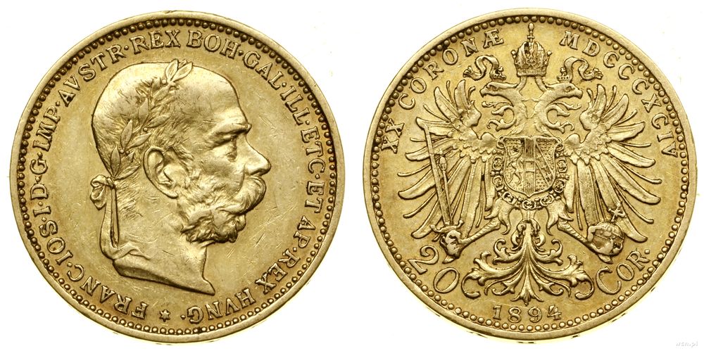 Austria, 20 koron, 1894