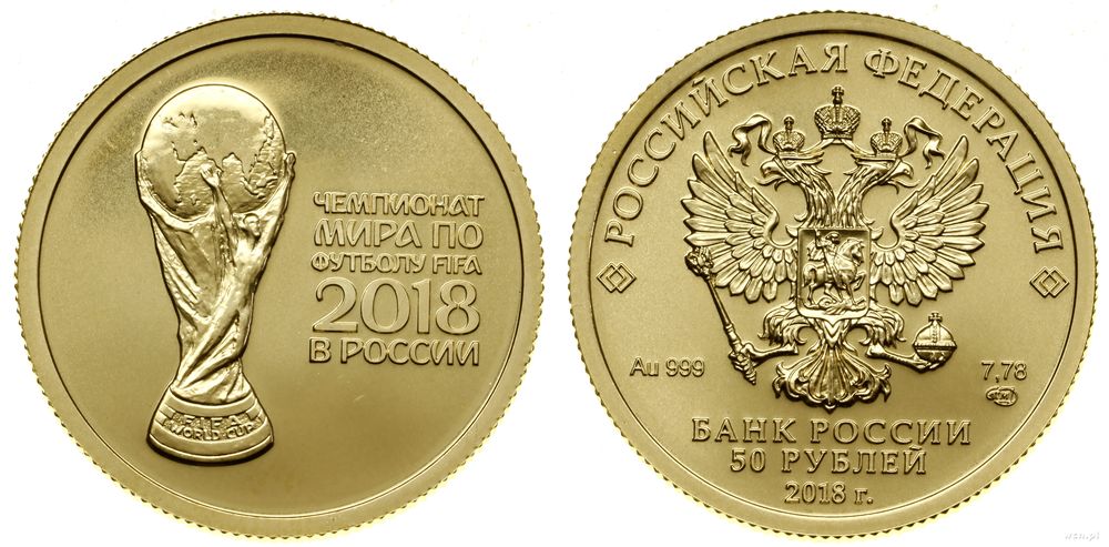 Rosja, 50 rubli = 1/4 uncji, 2018