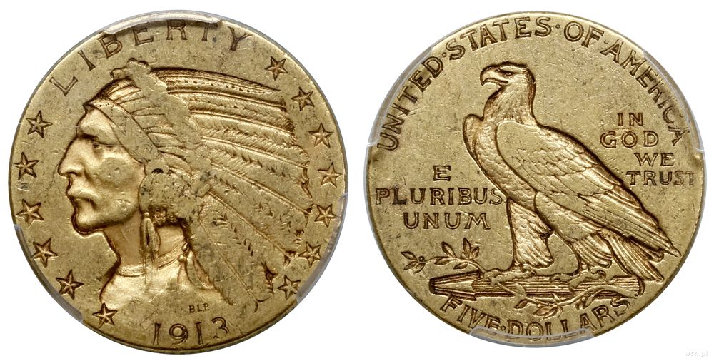 Stany Zjednoczone Ameryki (USA), 5 dolarów, 1913 S