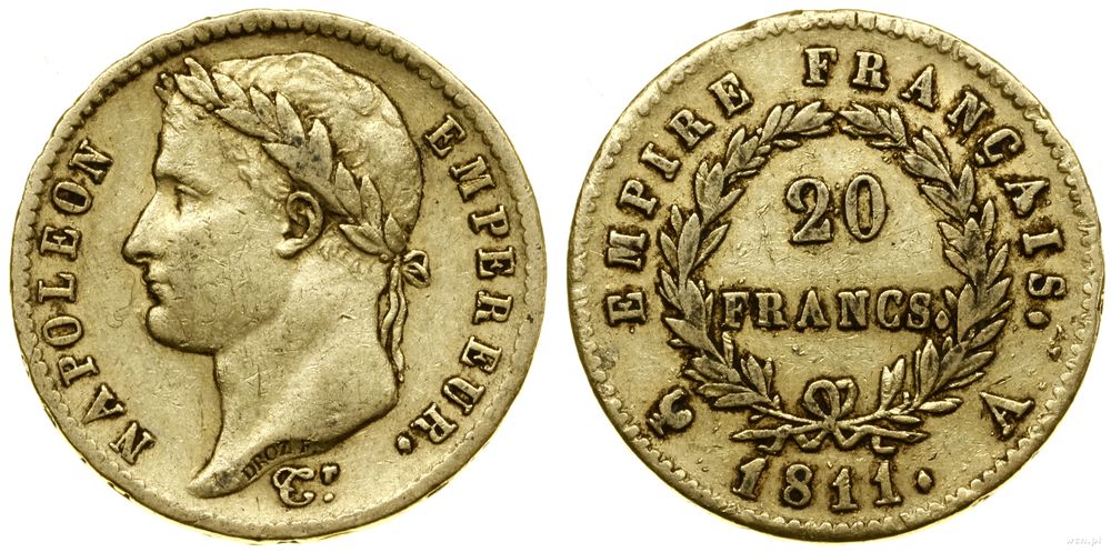 Francja, 20 franków, 1811 A