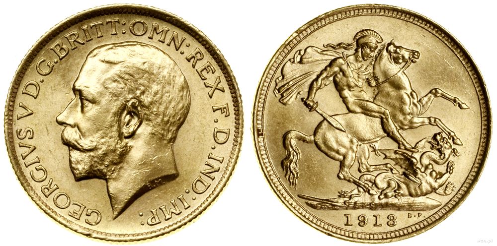 Australia, 1 funt (1 sovereign), 1913 S