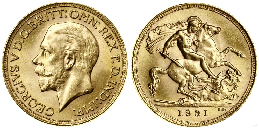 Republika Południowej Afryki, 1 funt (1 sovereign), 1931 SA